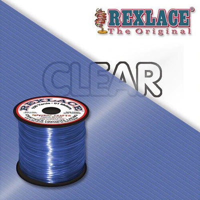 Clear Blue Plastic Rexlace 100 Yard Roll - artcovecrafts.com