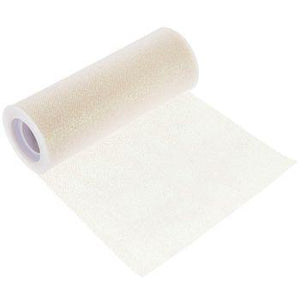 Ivory Glitter Tulle Roll 6 inch by 10 Yards