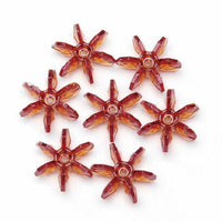 12mm Transparent Brown Root Beer Starflake Beads 500 Pieces - artcovecrafts.com