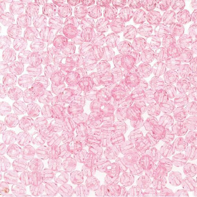 4mm Transparent Pink Faceted Beads 1,000 Pieces - artcovecrafts.com
