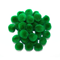 0.5 inch Kelly Green Tiny Craft Pom Poms 100 Pieces - artcovecrafts.com