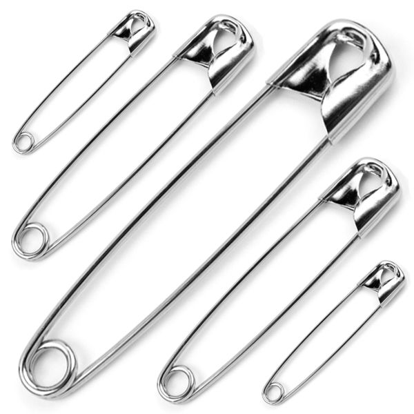 Bulk 2.25 Silver Coiless Safety Pins