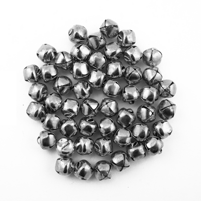 3/8 Inch 10mm Small Tiny Silver Craft Jingle Bells Charms Bulk 100 Pieces - artcovecrafts.com