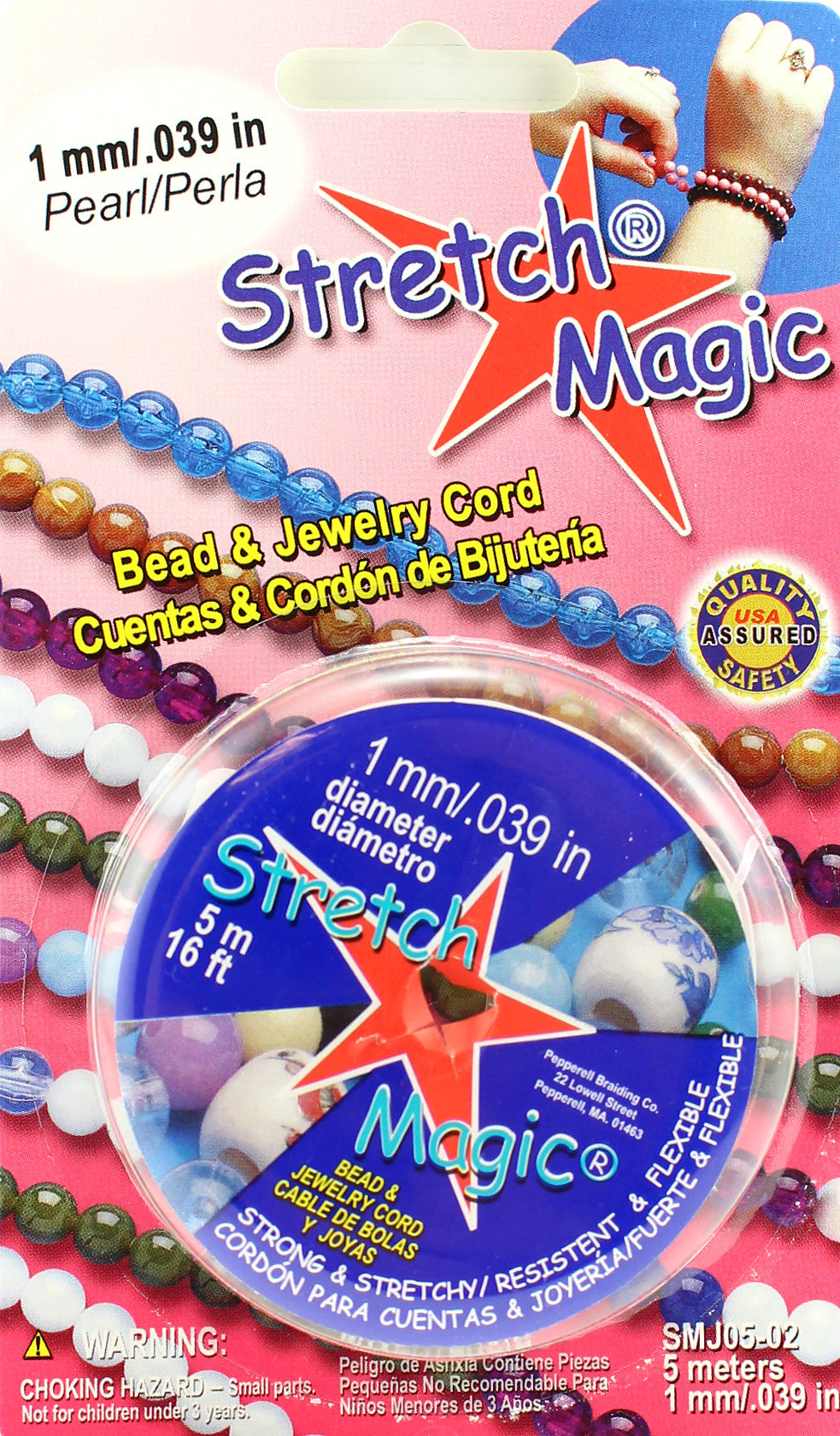 Stretch Magic Bead & Jewelry Cord 1mmX5m-Pearl