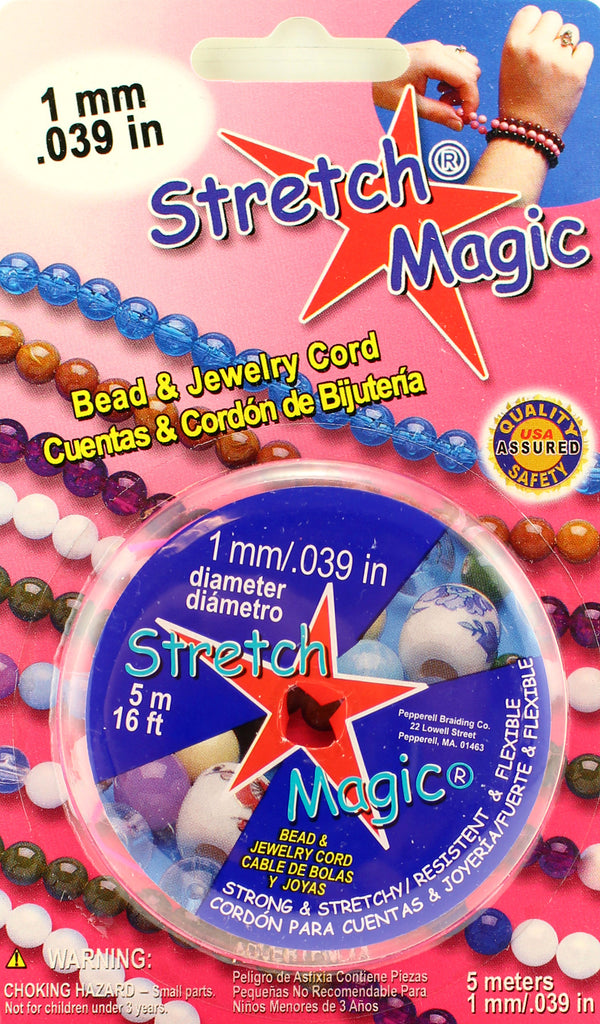 Stretch Magic Bead and Jewelry Cord, 1mm, 5M, Black